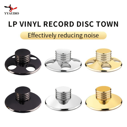 Vinyl Record Weight Stabilizer LP Clamp for Turntables | Metal Disc Stabilizer, Reduces Vibration & Noise, Polished Stainless Steel, Compatible with Most Turntable Models – YYAUDIO