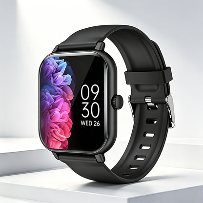 Smart Watch with Remote Photo Control & HD Voice Calling, Large Screen Unisex Smartwatch, Message Notifications, Multiple Sport Modes, Heart Rate Sleep Tracker, Compatible with iPhone & Android – Black Pink Silver Gold 5 Colors