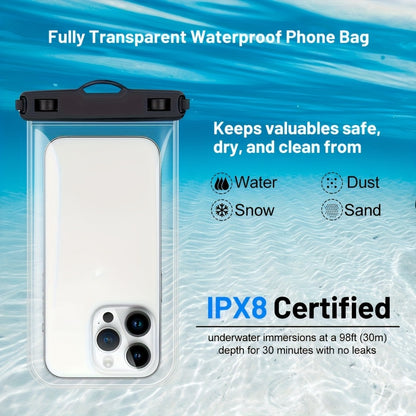 Glossy Waterproof Phone Pouch 2 Pack for iPhone 16 15 14 Pro Max Samsung S24 S23 – Swim Beach Boating Underwater Dry Case Bag with Secure Seal