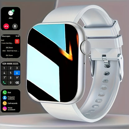 Full Touch Screen Smartwatch 95% Screen Coverage Customizable Watch Dials – 1.83" TFT Wireless Calling SMS Reminders Multiple Sport Modes Compatible with Android iPhone Unisex Black Pink Gift