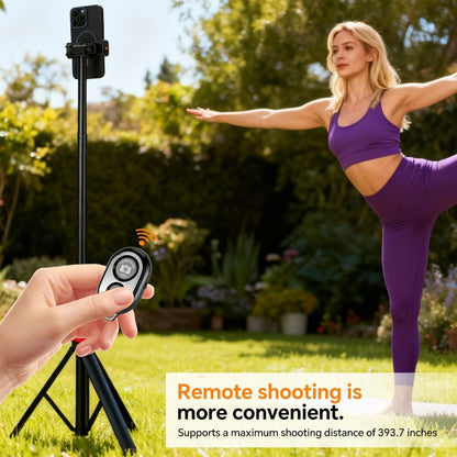 83 Inch Tall Phone Tripod Adjustable with Wireless Remote & Stable Base – Upgraded Extra-Tall Retractable Stand for iPhone 17/15/14, Android & Camera, Live Streaming, TikTok & Short Video Content