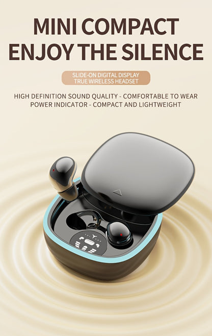 Smallest Invisible Mini Spy Earpiece Wireless, Discreet Low Profile Hidden Earbuds for Small Ear Canals with Microphone Touch Control Type-C, Tiny Micro Headset for Work Study Security Covert Use
