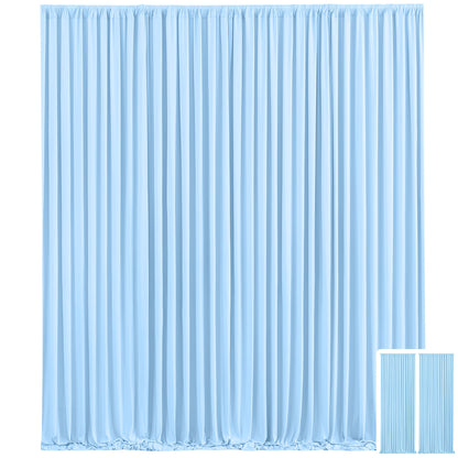 Draped Backdrop Curtains 2-Pack 10x10ft – Luxe Soft Non-Transparent Wrinkle-Free Fabric with Pole Pocket for Wedding, Birthday, Bridal Shower, Graduation, Prom & Holiday Party Decoration