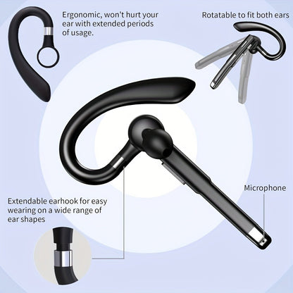 Single-Sided Wireless Earbud ENC Noise Cancelling Mic Lightweight Comfortable In-Ear Type-C Charging for Business Calls Daily Use Fitness Exercise All Smartphones