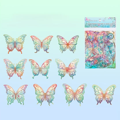3D Butterfly Stickers 120pcs Holographic Glitter Resin Clear Aesthetic Decal Pack for Scrapbooking Journals Phone Cases Laptops Water Bottles DIY Crafts – Gift for Teen Girls