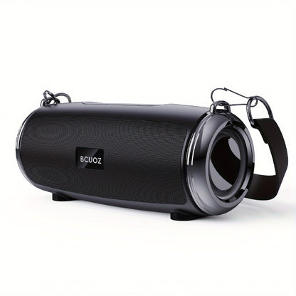 3D Surround Sound Bluetooth Speaker with Subwoofer BCUOZ, Portable Wireless Bass Speaker TWS Stereo, Hands-Free Calling, FM Radio, AUX USB Input, Deep Bass Compact Speaker for Home Outdoor Travel Office