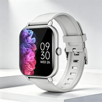 Smart Watch with Remote Photo Control & HD Voice Calling, Large Screen Unisex Smartwatch, Message Notifications, Multiple Sport Modes, Heart Rate Sleep Tracker, Compatible with iPhone & Android – Black Pink Silver Gold 5 Colors