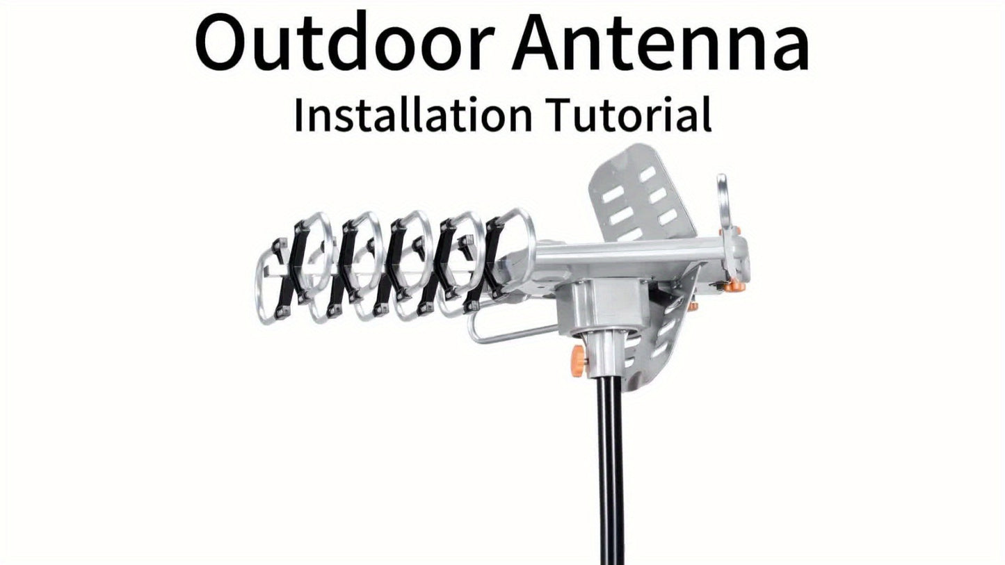 Outdoor TV Antenna 150 Mile No Pole Required - 2026 Easy Setup for Attic or Outdoor, 4K 1080p HD Smart TV VHF UHF, Free Local Channels, Compact Mounting Design