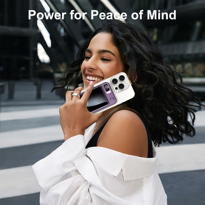 MagSafe Compatible Magnetic Wireless Power Bank 5000mAh 10000mAh – 22.5W PD20W Fast Charging Portable Charger with LED Display, Dual Output & Dual Input for iPhone 17 16 15 14 13 12 & Android