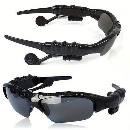 Audio Glasses 2-in-1 Wireless Headphone Sunglasses with Microphone, Fashion Smart Eyewear Bluetooth Earphones for Music Calls Outdoor Sports Travel Daily Use iPhone Android