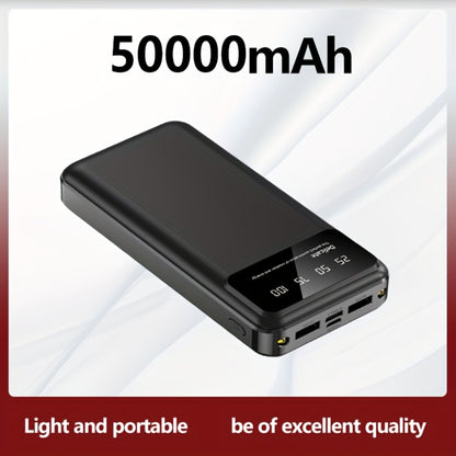50000mAh Power Bank Outdoor Emergency Charger with LED Display Flashlight Dual USB Backup Battery Pack for iPhone Android Samsung – Portable Solar Travel Charger