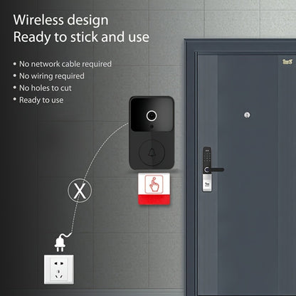 Voice Change Doorbell Camera Wireless HD 960P – Night Vision, Two-Way Audio, Motion Alert Push Notification, 2.4GHz WiFi, Rechargeable Battery, Remote Mobile View, Single or 2-Pack, Black White