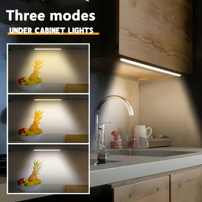 Rechargeable Motion Sensor LED Night Light 6 Pack - 400mAh USB, 3 Brightness Levels, Wireless Stick-On Bar for Cabinet, Stair, Bedroom, Kitchen & Hallway (3.94" / 7.87" / 11.8", 3 or 6 Pack)