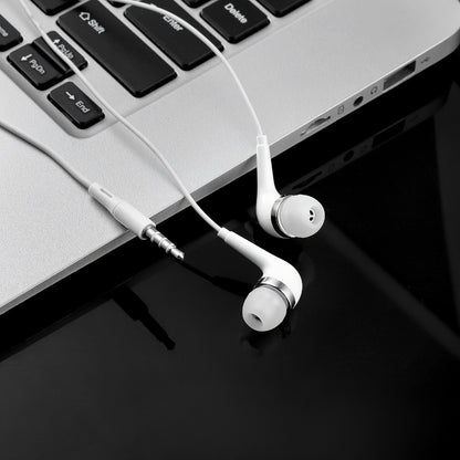 10 Pack Wired Earphones 3.5mm Bulk In-Ear Headphones Built-in Mic Volume Control Universal Compatible Samsung Huawei Xiaomi Android School Classroom Office Wholesale White