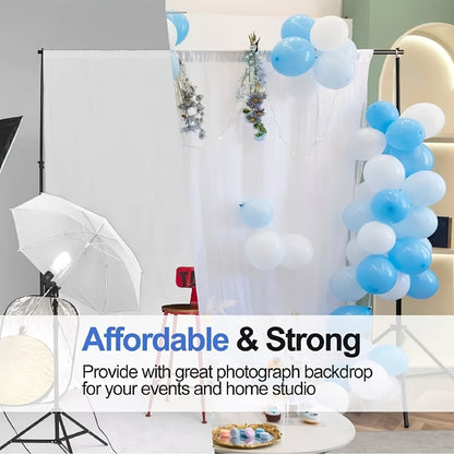 Balloon Projector Backdrop Stand 10x7Ft Adjustable with Carrying Bag, Background Support System for Photography, Events, Weddings, Party Decoration & Projector Display