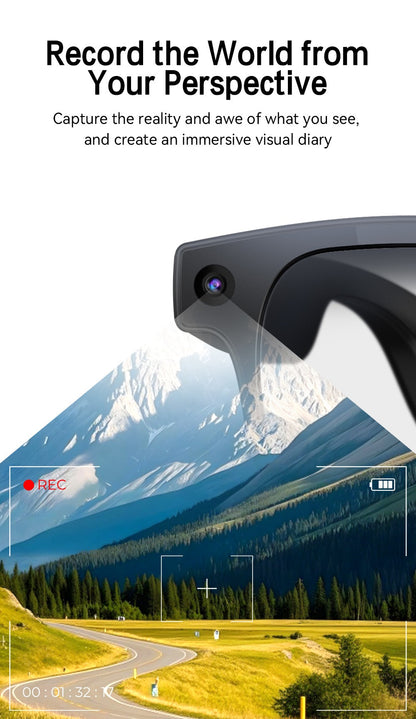 AI Smart Glasses 8MP HD Camera - Real-Time Translation, Bluetooth Call & Music, AI Object Recognition, Touch Control, Wearable Video Recording Glasses for Men Women Travel Outdoor 2026