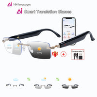 UF05 gold translation glasses + self-tinting lenses