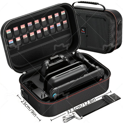 Nintendo Switch 2 Storage Bag XL – Durable Nylon Carrying Case with Card Slots, Shoulder Strap & Game Accessories Organizer, Perfect Gift for Gamers
