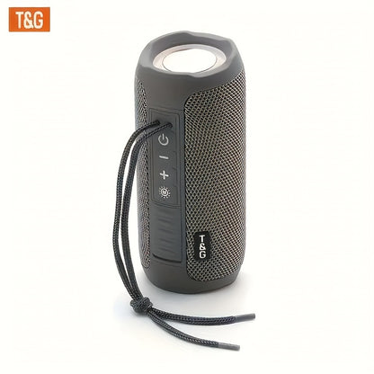 TG227 Portable Bluetooth Speaker with LED Breathing Light, TWS Stereo Sound, USB-C Rechargeable, Wireless Speaker for Outdoor Camping, Hiking, Gatherings