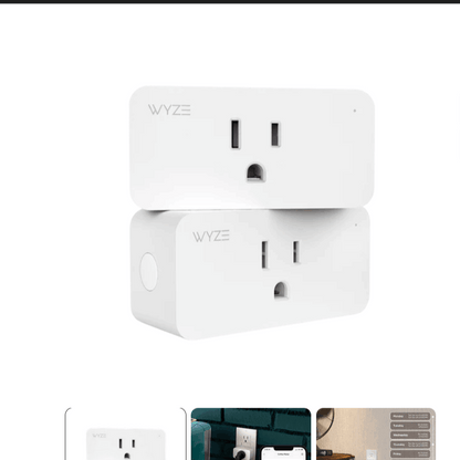 Wyze Smart Plug 2-Pack 2.4GHz WiFi – Works with Alexa, Google Assistant & IFTTT, No Hub Required, Remote Control via Wyze App, Certified for Humans, US Plug (White)