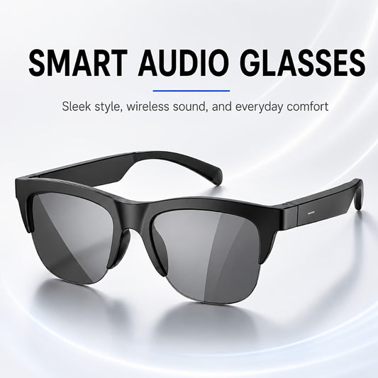 Smart Audio Glasses Open Ear Wireless HD Immersive Sound – Lightweight Eyeglasses with Built-In Mic Hands-Free Calling Music for Cycling Running Driving Outdoor Sports iOS Android