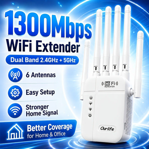 9000 Sq Ft WiFi Extender Signal Booster 2026 Upgraded, 1-Tap Setup Dual Band WiFi Repeater for Garage Basement Yard, Alexa & Ring Camera Compatible, Multiple Colors, Long Range Whole Home Coverage