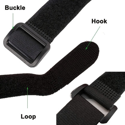 Reusable Cable Ties 50 Pack with Metal Buckles – Adjustable Fabric Wire Management Straps for Home Office Desk, USB HDMI Power Cords Organizer, Black 0.79"x7.87", Cord Bundler Tech Gift for Gamers