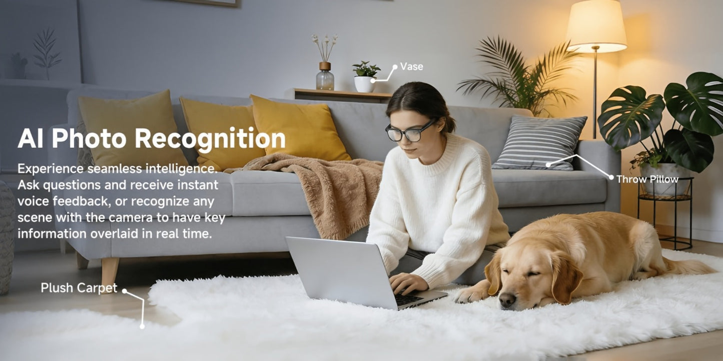 AI Translation Glasses with Camera 8MP HD Video & Photochromic Lenses – Voice Assistant | Object Recognition | Hands-Free Music & Calls | Wireless Smart Eyewear for Travel Business Daily Use | Tech Gift