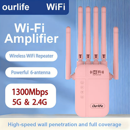 9000 Sq Ft WiFi Extender Signal Booster 2026 Upgraded, 1-Tap Setup Dual Band WiFi Repeater for Garage Basement Yard, Alexa & Ring Camera Compatible, Multiple Colors, Long Range Whole Home Coverage