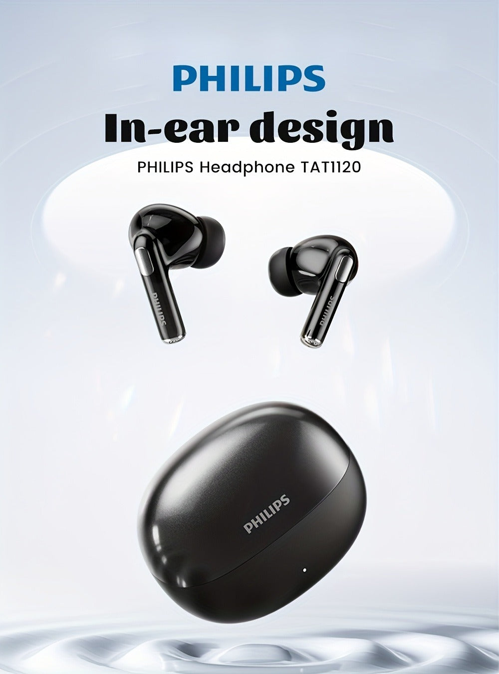 Philips 2026 Wireless Earbuds V6.0 Dual Stereo In-Ear Noise Reduction Long Standby Type-C Charging Comfortable Fit for Birthday Independence Day Holiday Gift iOS Android