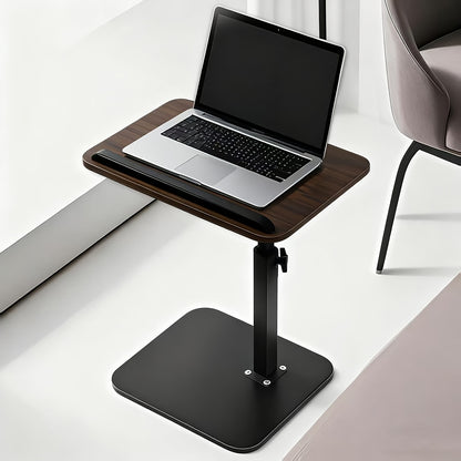 Laptop Stand Desk for Bed Rotatable 360° Angle Adjustable Foldable Sofa Couch Tray Table with Support Rod for Working Reading Movie Watching Home Office WFH Black Walnut