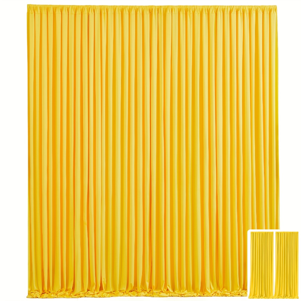Party Backdrop Curtains 2-Pack 59x85 Inch – Soft Non-Transparent Wrinkle-Free Fabric with Pole Pocket for Wedding, Birthday, Christening, Bridal Shower, Christmas & Holiday Decoration