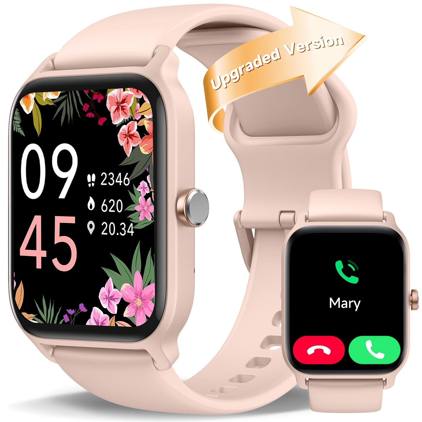 Smartwatch with Built-in Alexa FAWEIO 1.8" HD Touch Screen, Bluetooth Calling, 100+ Sport Modes, Fitness Tracker Heart Rate Sleep Monitor, Compatible with iPhone & Android – Smart Watch for Women Men 14 Colors