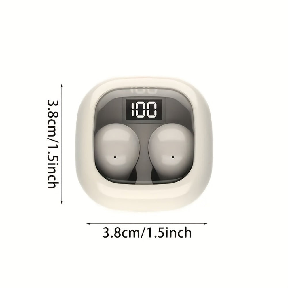 MSHUKCOE Ultra Thin Sleep Earbuds Low Latency Sleep Game Mode, Dual Noise Reduction 6D Bass HiFi Invisible In-Ear Wireless Earphones Ultra Long Battery Life, Birthday Gift