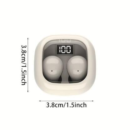 MSHUKCOE Ultra Thin Sleep Earbuds Low Latency Sleep Game Mode, Dual Noise Reduction 6D Bass HiFi Invisible In-Ear Wireless Earphones Ultra Long Battery Life, Birthday Gift