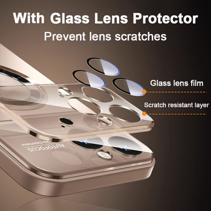 MagSafe iPhone Case Matte Titanium with Built-In Glass Lens Protector for iPhone 17 Pro Max Air 16 15 14 Series – Shockproof Luxury Magnetic Wireless Charging Cover
