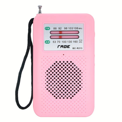 Portable AM FM Radio Battery Powered Handheld with Manual Tuner, Headphone Jack, Built-in Speaker, Adjustable Telescopic Antenna & Wrist Strap for Camping, Travel, Emergency & Outdoor Use