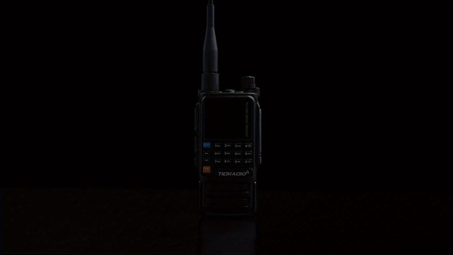 Tidradio H3 Plus Ham Radio Multi-Band Two-Way Radio, AM/FM Reception, Wireless Headset Compatible, Global Intercom via App, Long Range Walkie Talkie for Camping Emergency Outdoor Communication