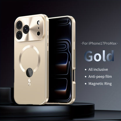 iPhone Anti-Spy Magnetic 2-in-1 Phone Case with All-Round Lens Protection – Complete Drop Protection Cover for iPhone 12 13 14 15 16 Pro Max Plus | Privacy Shield Slim Fit Design