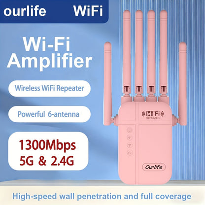 9000 Sq Ft WiFi Extender Signal Booster 2026 Upgraded, 1-Tap Setup Dual Band WiFi Repeater for Garage Basement Yard, Alexa & Ring Camera Compatible, Multiple Colors, Long Range Whole Home Coverage
