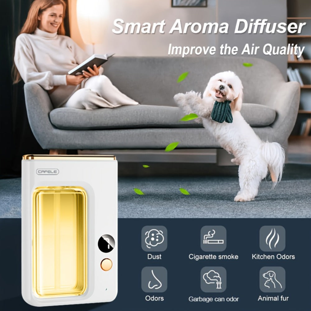 Essential Oil Diffuser for Home Bedroom – Large Capacity Ultrasonic Aroma Humidifier, 7-Level Mist, USB, Auto Shut-Off | Encounter Gardenia Hilton Shangri-La Ocean Scents | 1 or 3 Bottle Bundle