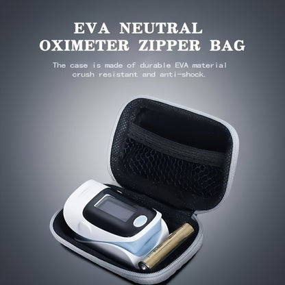 Fingertip Oximeter Case with Cleaning Rod – Hard Shell Dustproof Shockproof Travel Pouch for Pulse SpO2 Blood Oxygen Monitor | Portable Storage Bag