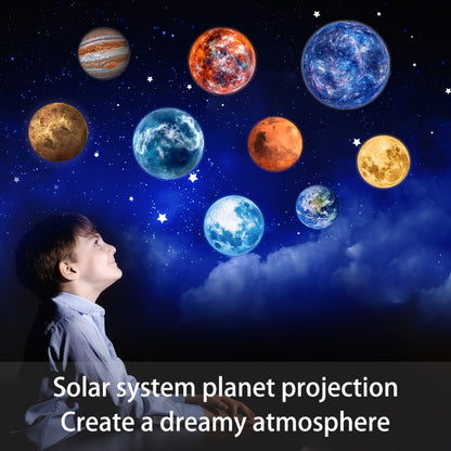 Starry Sky Night Light Projector with 9 Replaceable Planet Discs – USB Powered 360° Rotatable Galaxy Lamp for Bedroom Ceiling, Living Room, Kids Room & Holiday Gift