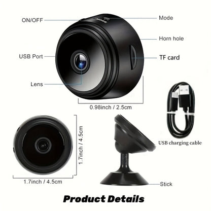 1080P Mini WiFi Security Camera 4 Pack with Night Vision & Motion Detection – 150° Rotation, Wide Angle, Indoor Compact Wireless Camera, Baby Pet Monitor, Cloud & SD Storage