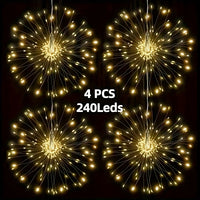 4pcs(240LED-Warm White)