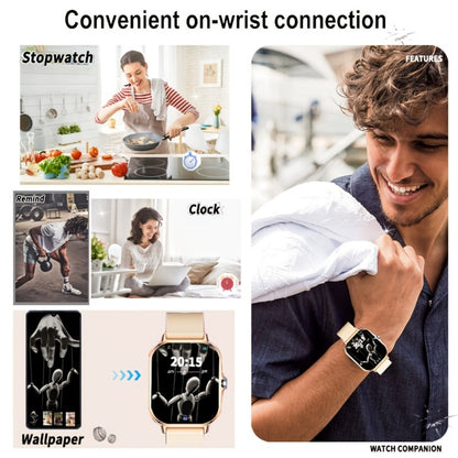 Email Display Smartwatch 1.83" Full Touch – Wireless Calling, Pedometer, Activity Tracker, Multi-Exercise Modes, Dual TPU Strap, USB Rechargeable – Unisex Fitness Watch Pink Silver Black Gold
