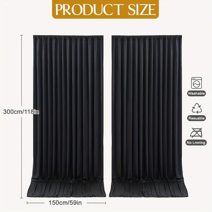 4-Pack 5x10ft Elegant Spandex Photography Backdrop | Wear-Resistant, Wrinkle-Free, Soft & Opaque Party Decoration Banners for Weddings, Birthdays, Stages, Exhibitions & Events
