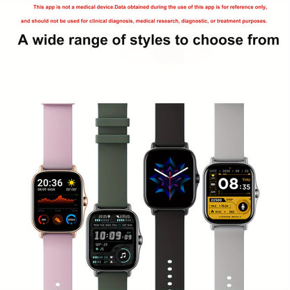Fitness Tracker Smartwatch with Pedometer, Calorie & Distance Tracker, Customizable Watch Faces, Call & SMS Alerts, Multi-Sport Modes – Unisex Android & iPhone Compatible