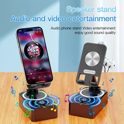 Turtle Shell Bluetooth Speaker with Phone Stand – Portable Outdoor Wireless Speaker, 1200mAh Battery, 6-Hour Playtime, Loud Bass, USB Charging Cable, Perfect for Home, Car, Travel & Camping
