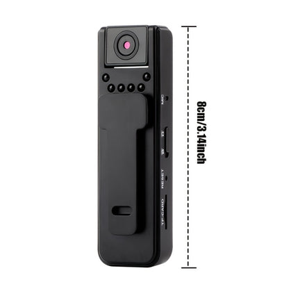 HD Night Vision Body Camera Portable Clip-On Wearable Sports Action Cam with Wide Angle Lens for Outdoor Security Hiking Cycling Law Enforcement